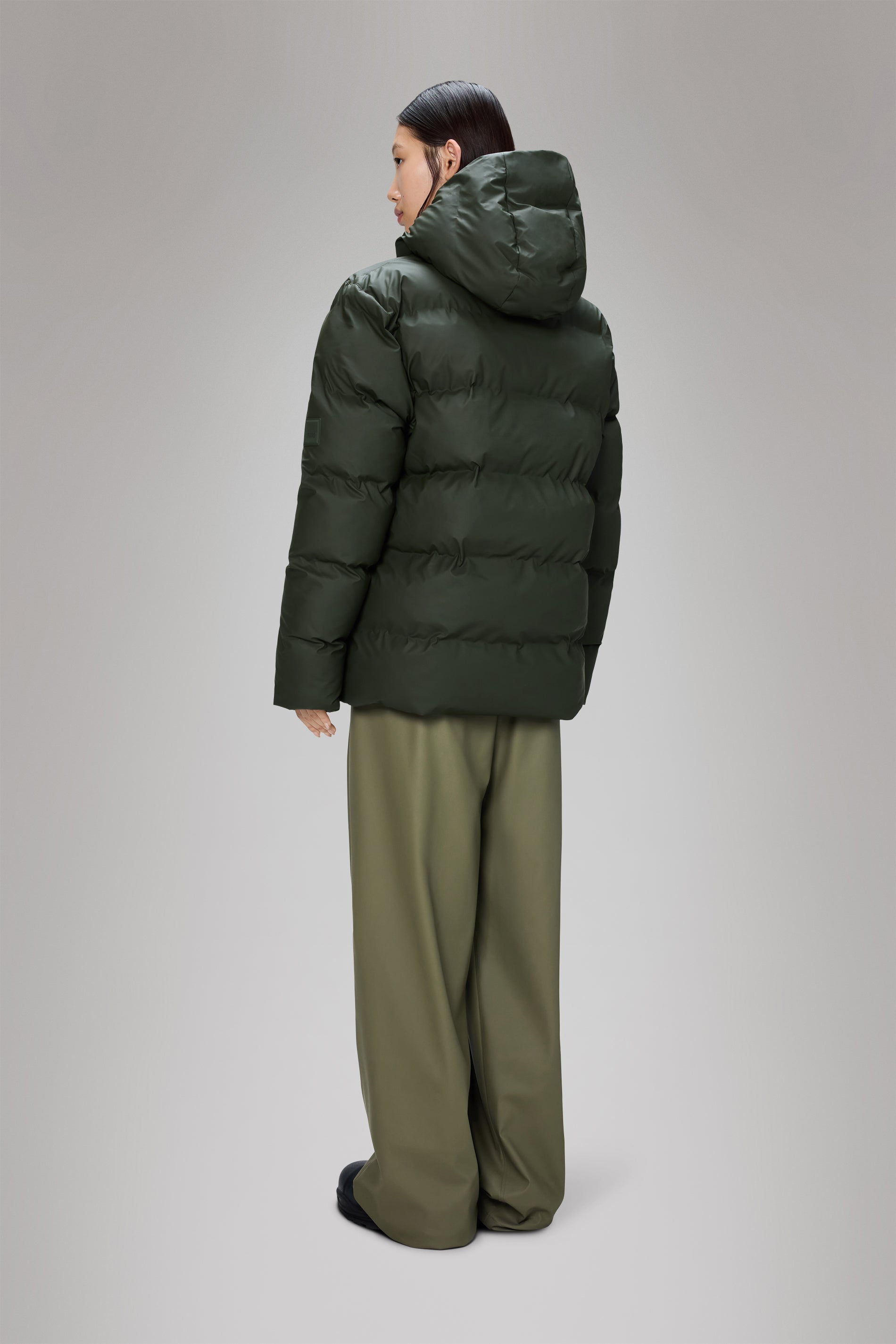 Rains Alta Puffer Jacket Green Jacket